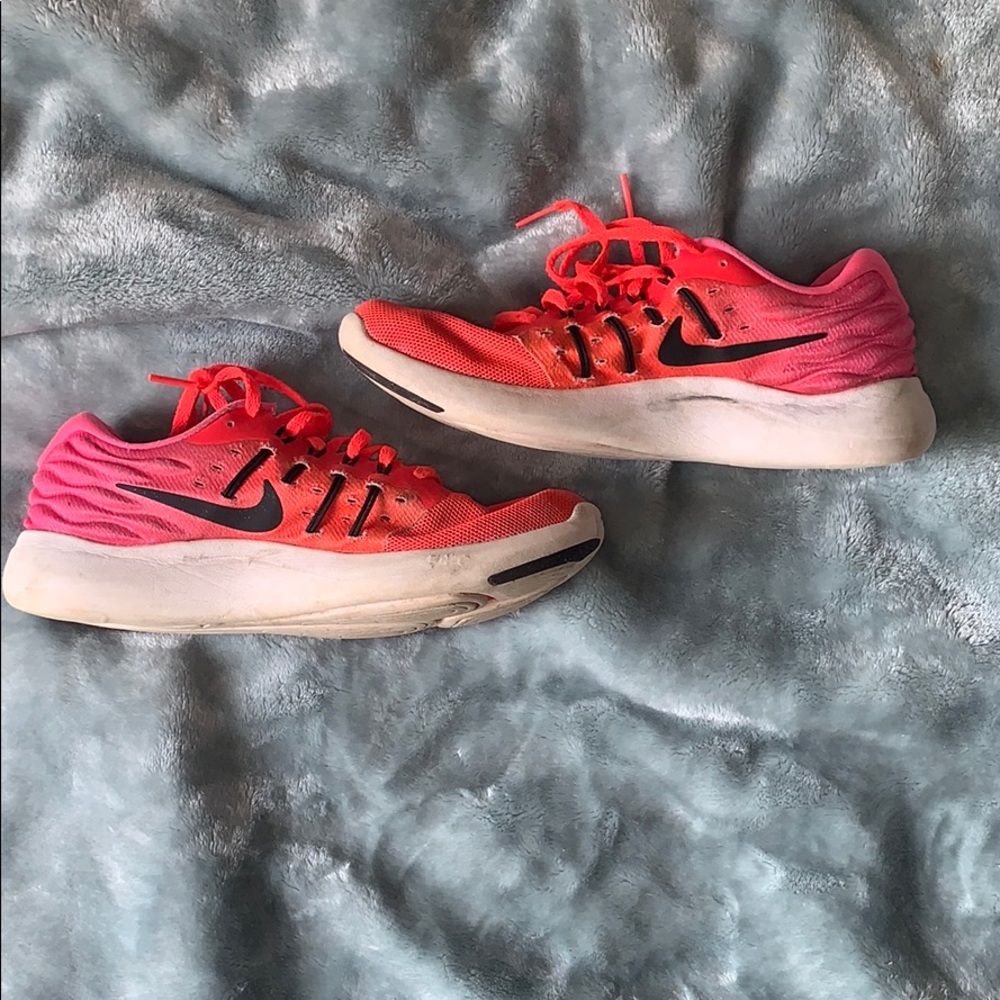 Nike orange/pink ombré running shoes